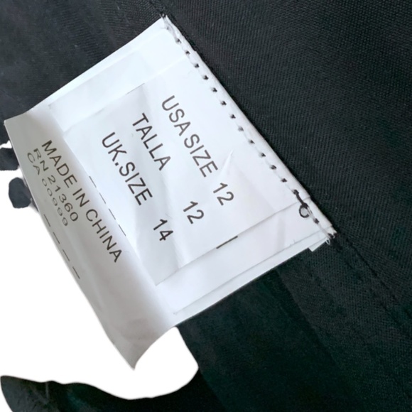 Angelina Faccenda Black Dress Size 12 Halter Ruffles Formal Gown Sleeveless - Picture 4 of 7